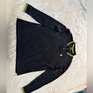 Psycho Bunny Black Polo with Neon Yellow Trim